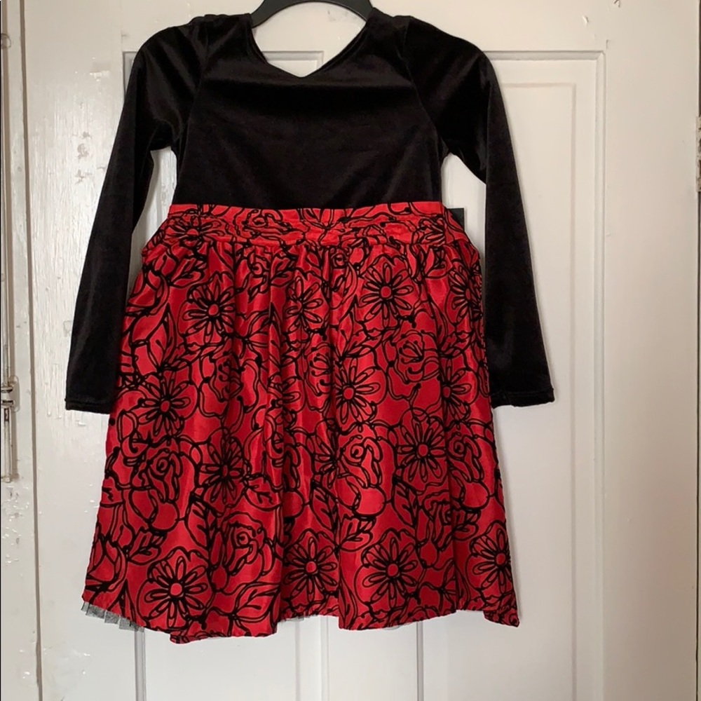 Girls size 10 flocked dress